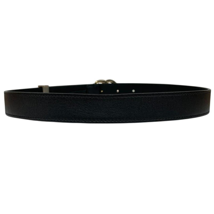 Gucci Black Torchon Double G Leather Belt