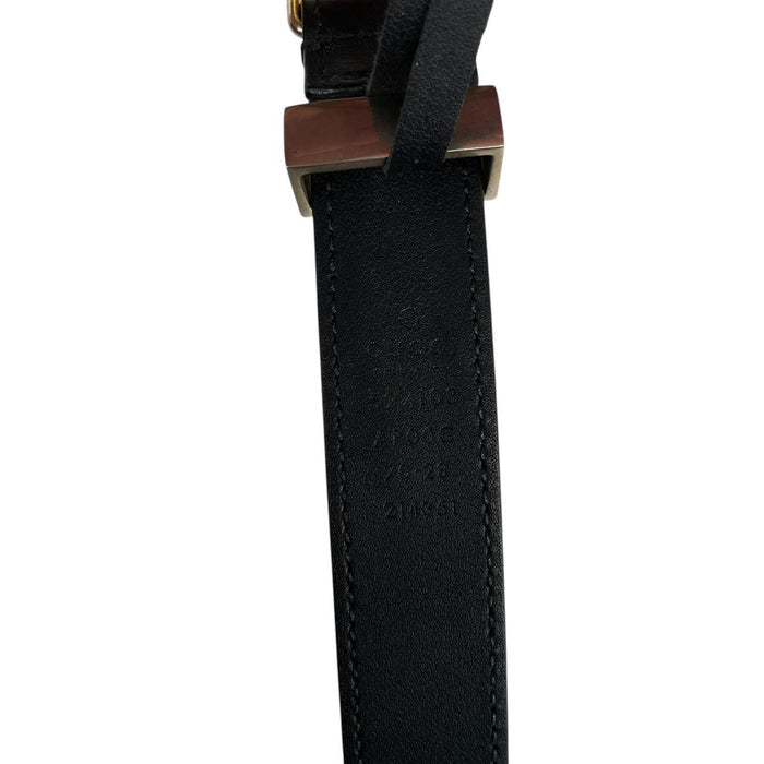 Gucci Black Torchon Double G Leather Belt