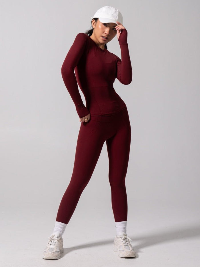 Halo Long Sleeve Hip Tee - Vineyard
