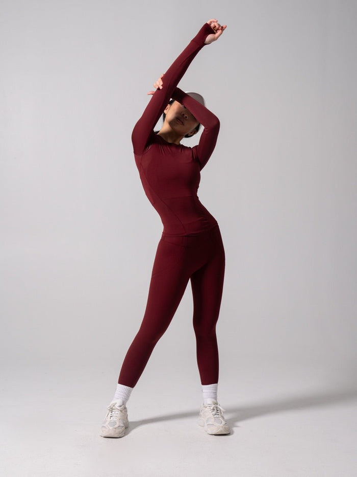 Halo Long Sleeve Hip Tee - Vineyard