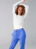 Halo Long Sleeve Hip Tee - White