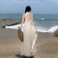 Halter Cinched Waist Maxi Dress - Fashionnsio