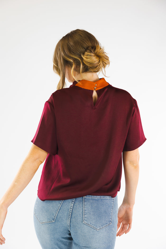 Hazel Top (Burgundy)