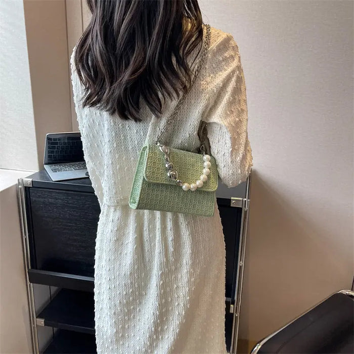 Heart Pearl Shoulder Bags fashionnsio