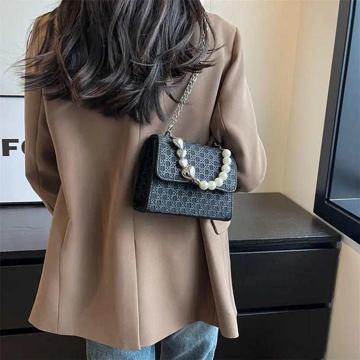 Heart Pearl Shoulder Bags fashionnsio