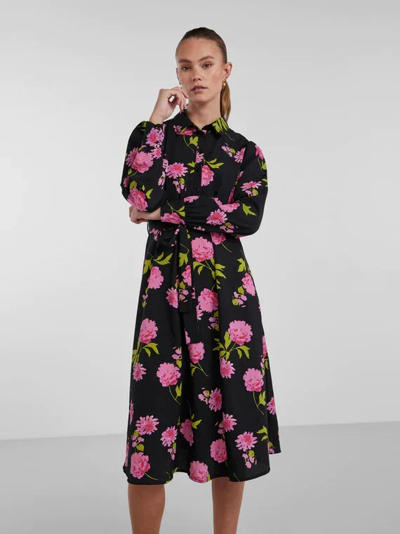Hember Shirt Dress (Black)