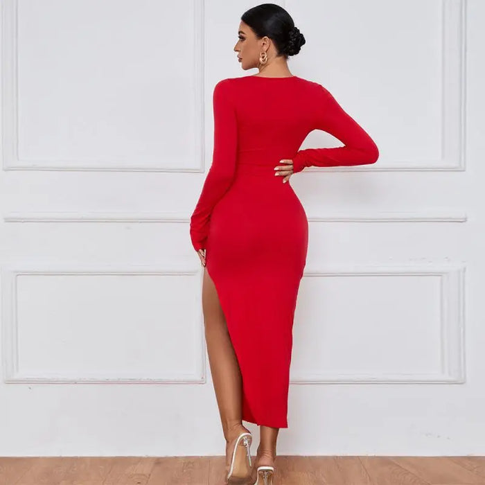 Sexy Hollow Out Slit Dress fashionnsio