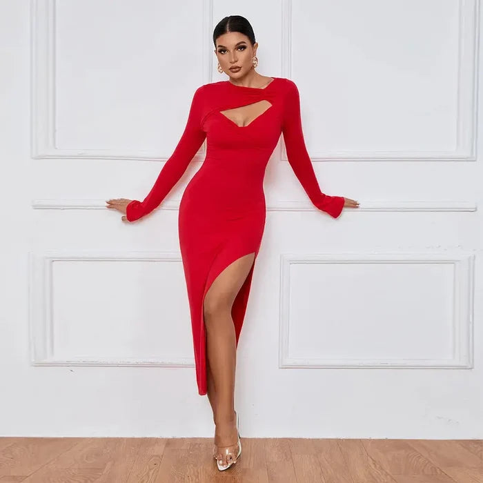 Sexy Hollow Out Slit Dress fashionnsio