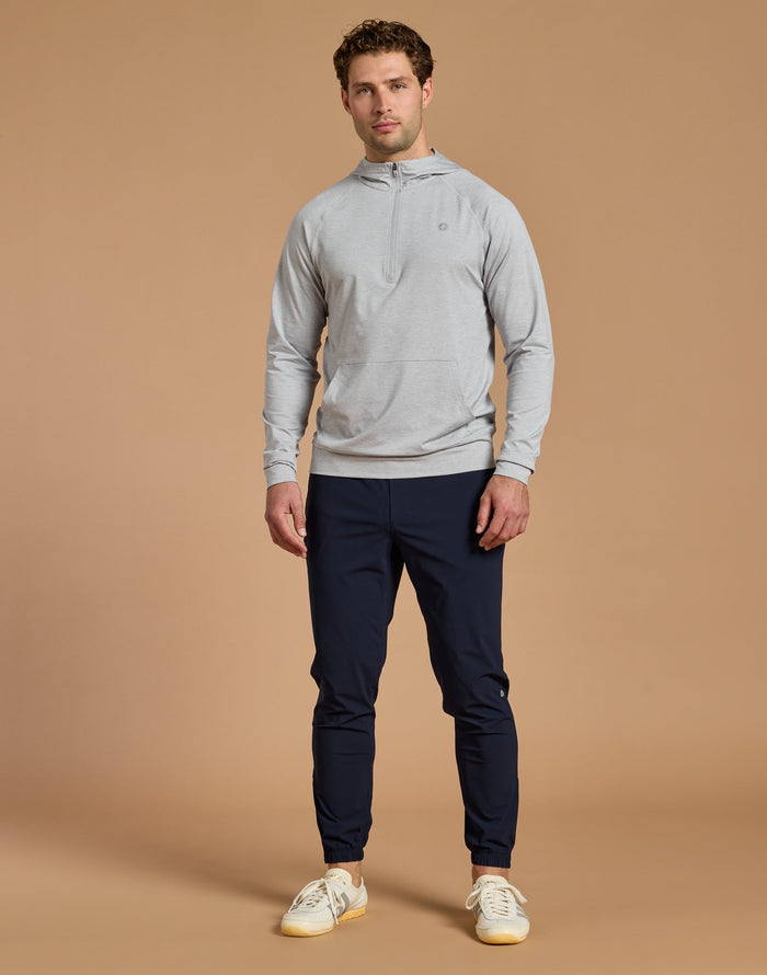 Hoodie in Stone Grey Marl