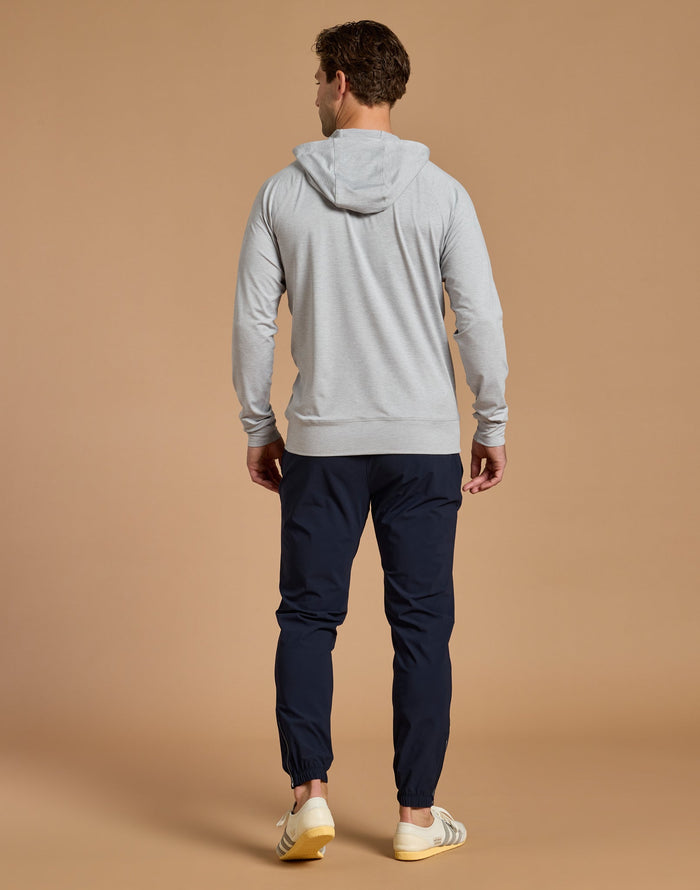 Hoodie in Stone Grey Marl
