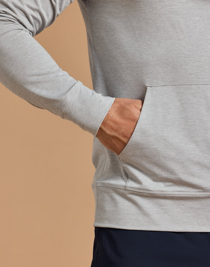 Hoodie in Stone Grey Marl
