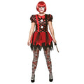Horror Clown Womens Evil Fancy Dress Halloween Costume L (UK 18-20)