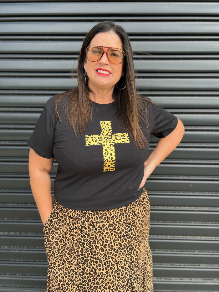 Gold Leopard Tee
