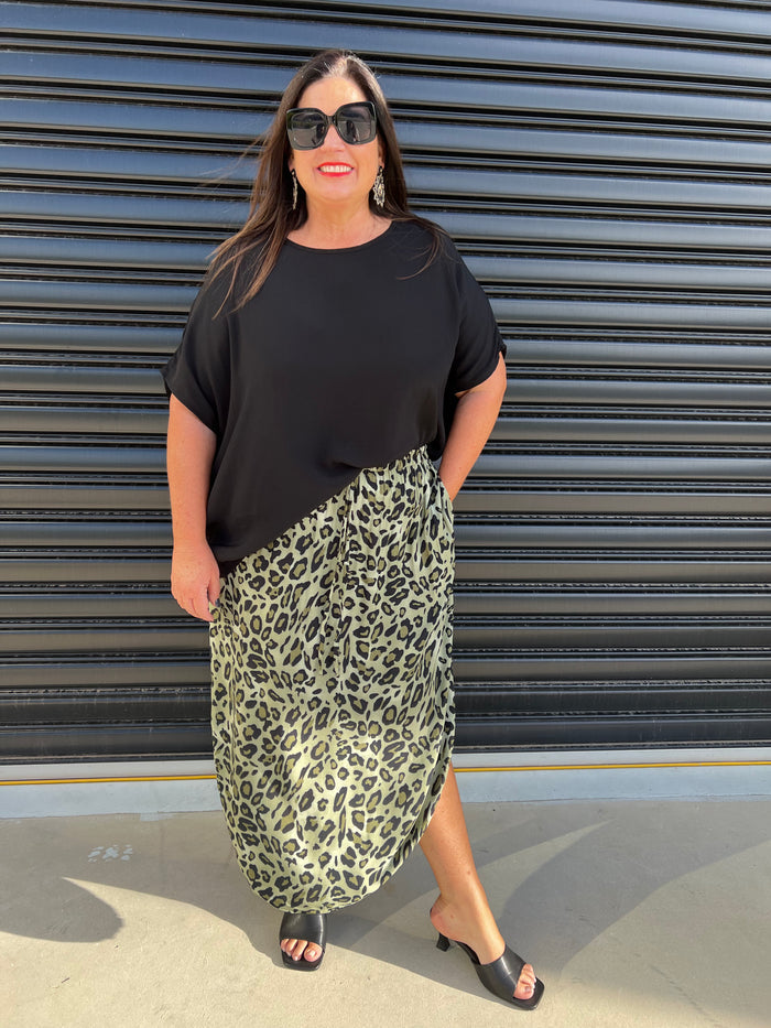 L/XL (22-24) / Green Leopard