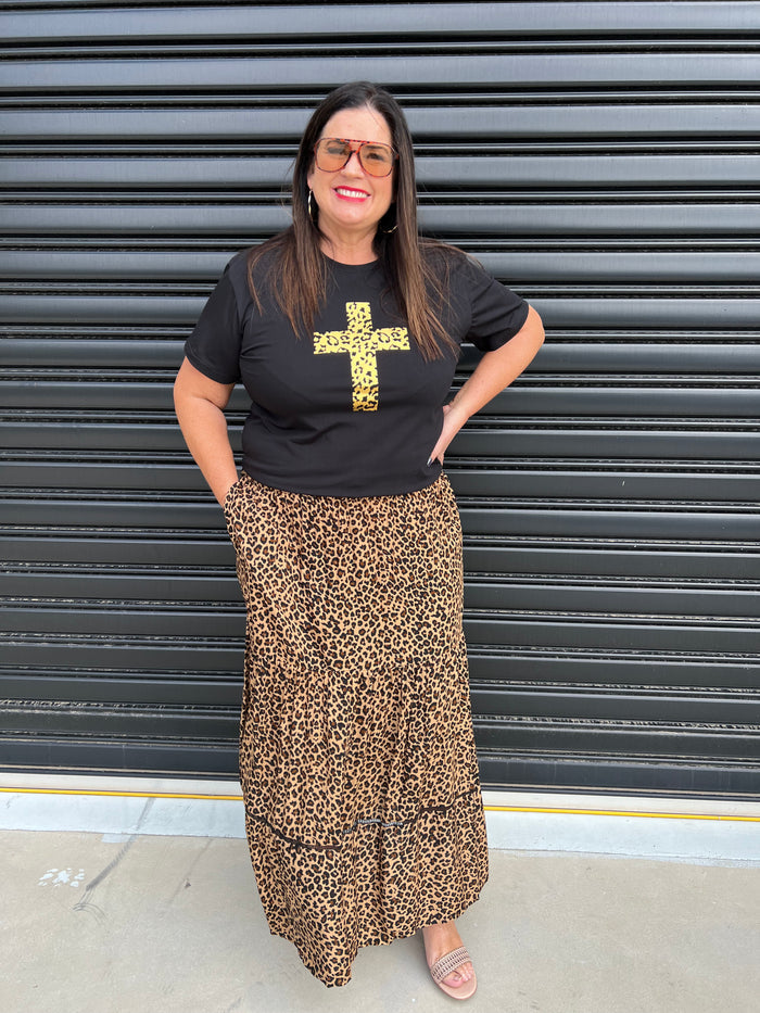 Gold Leopard Tee