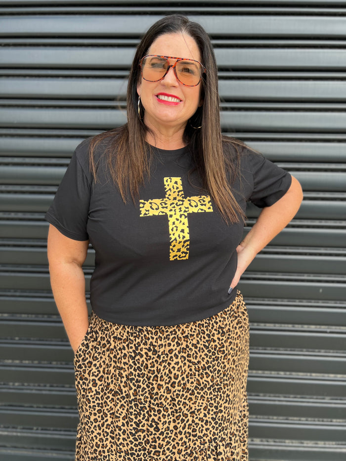 Gold Leopard Tee