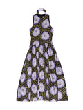 Iris Lilac Scarf Detail Chiffon Dress