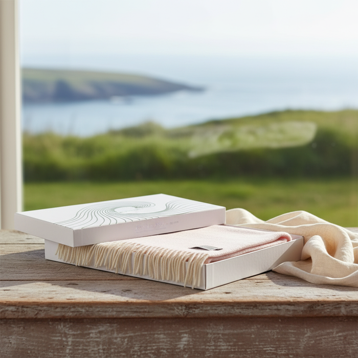 Irish Cashmere Baby Blanket in presentation box