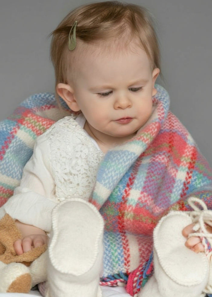 John Hanly Baby Blanket - Pink Blue