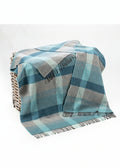 John Hanly Cashmere Merino Throw | Grey Duck Egg Aqua