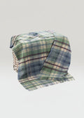 John Hanly Denim Green Camel Blanket
