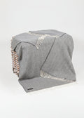 John Hanly Oversized Cashmere Throw | Grey Herringbone
