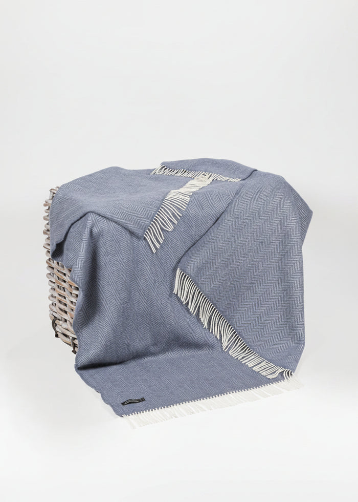 John Hanly Oversized Cashmere Throw Denim