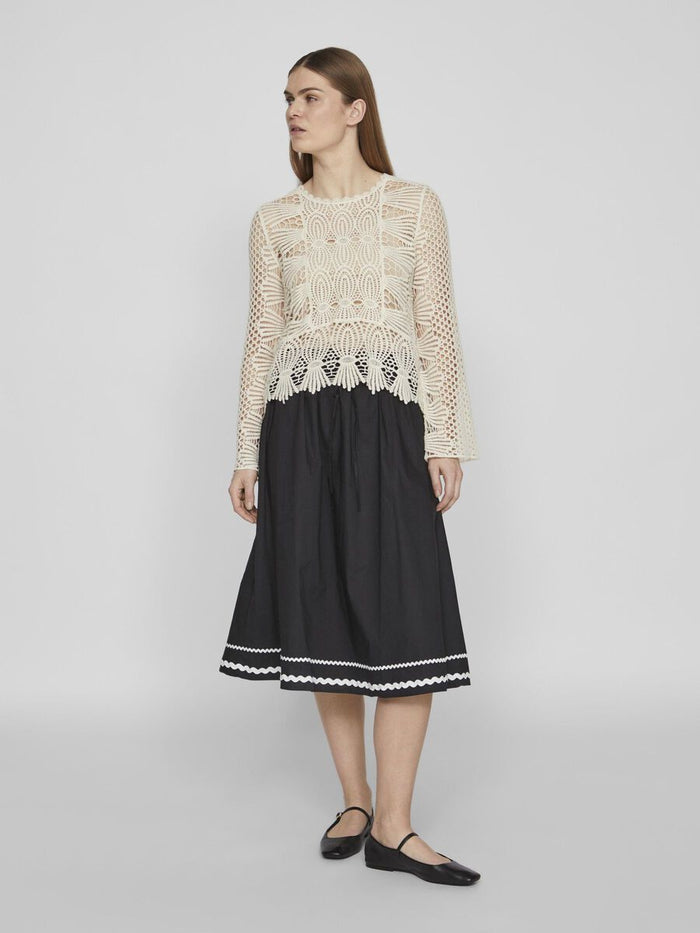 Julia Crochet O-Neck Top
