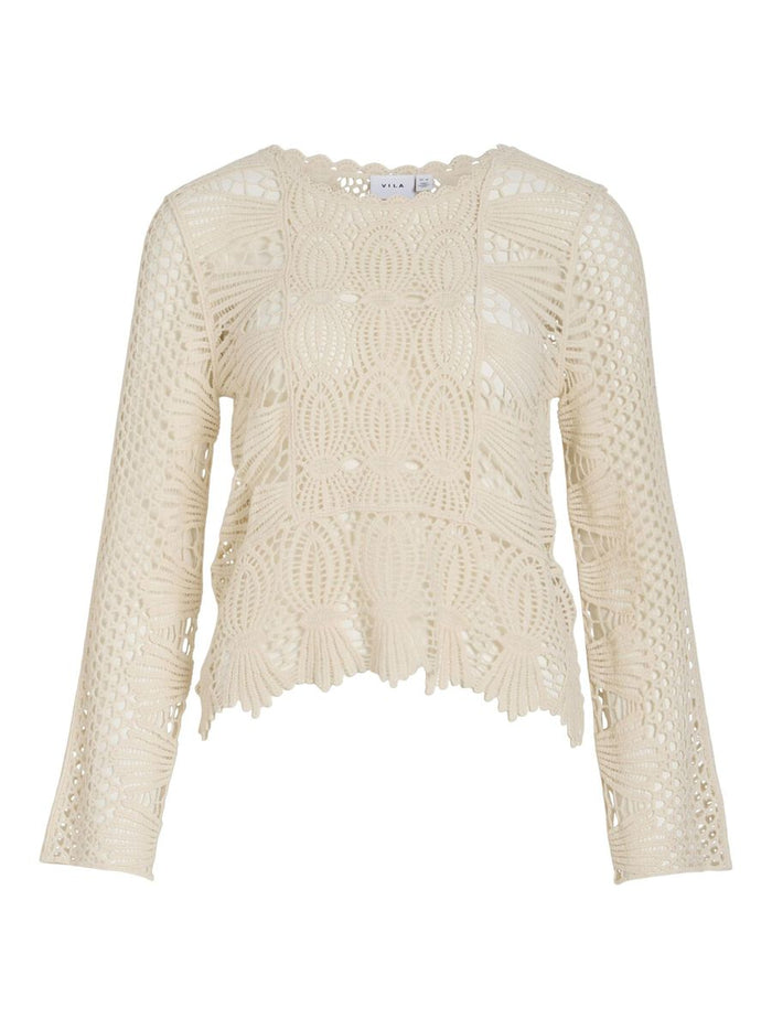 Julia Crochet O-Neck Top