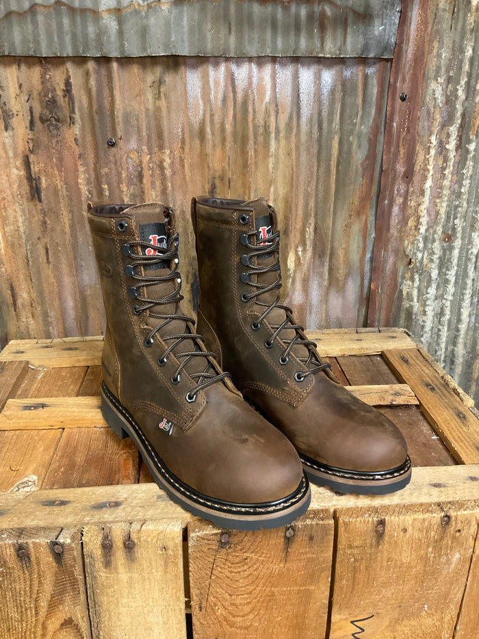 Justin Drywall 8" Waterproof Lace-Up Work Boot