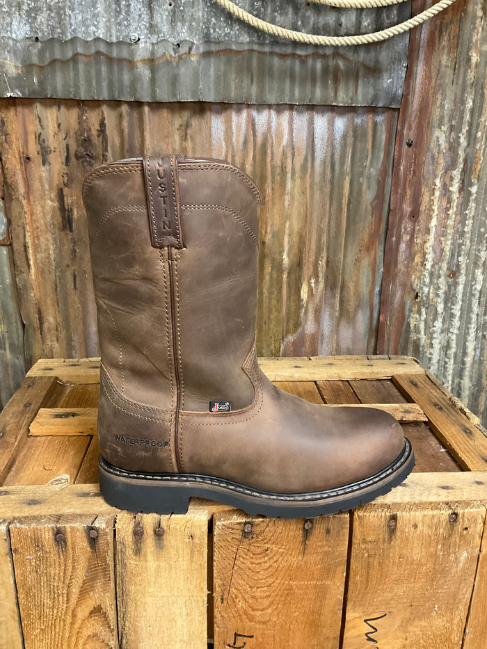 Justin Drywall Pull On Steel Toe Work Boot