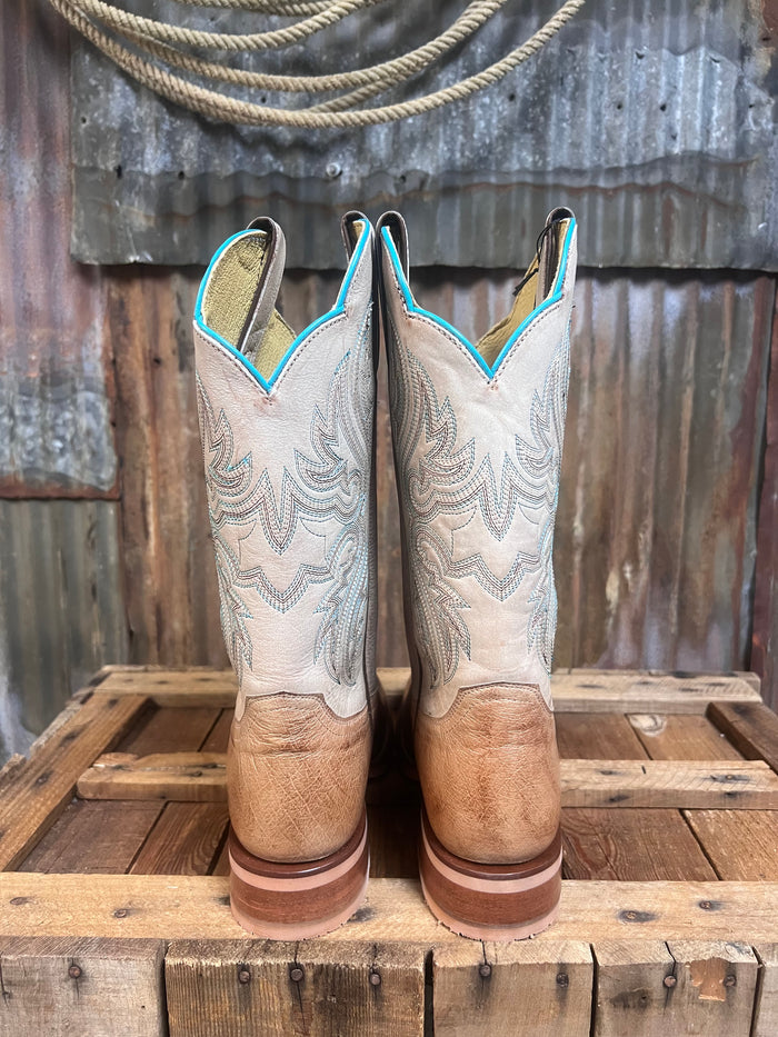 Justin Willa Tan Smooth Ostrich Western Boot