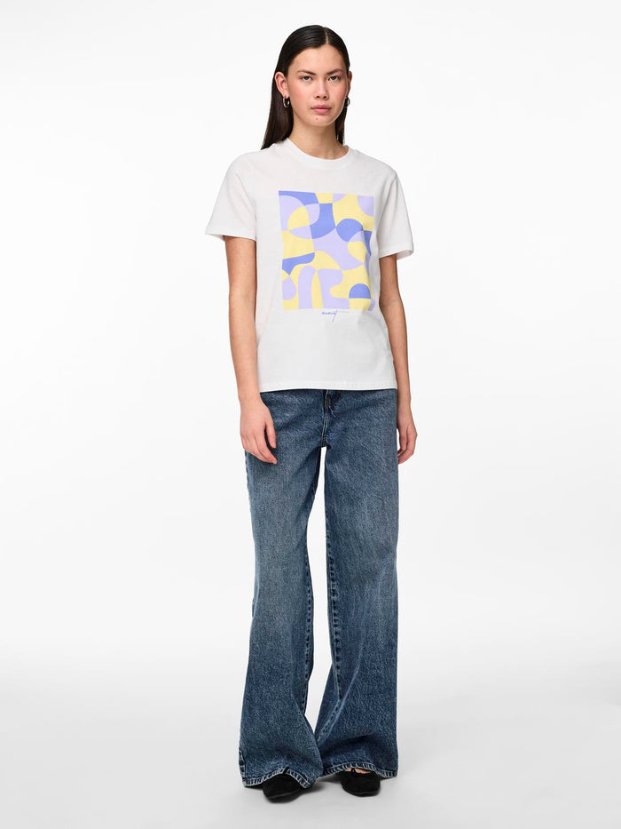 Kaitlyn T-Shirt (Bright White/Lavender)