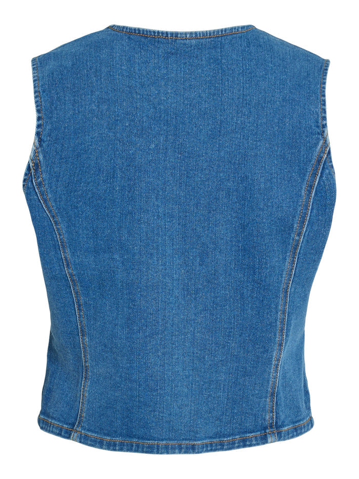 Kenya Denim Waistcoat (Medium Blue)