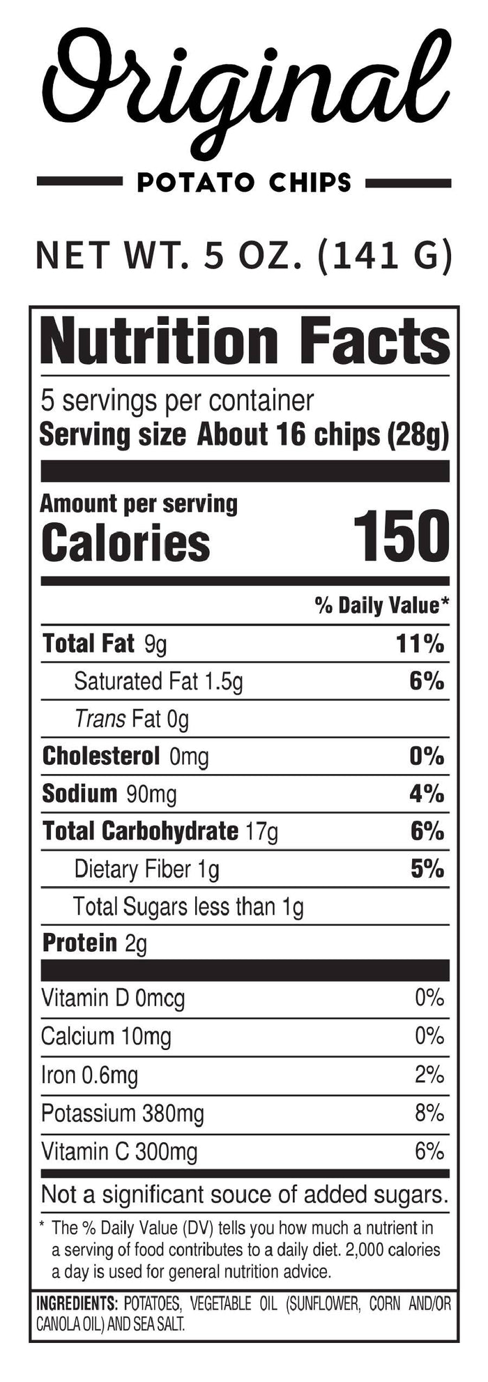 Kettle Cooked Potato Chips - 5oz - Original
