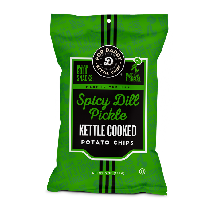 Kettle Cooked Potato Chips - 5oz - Spicy Dill Pickle