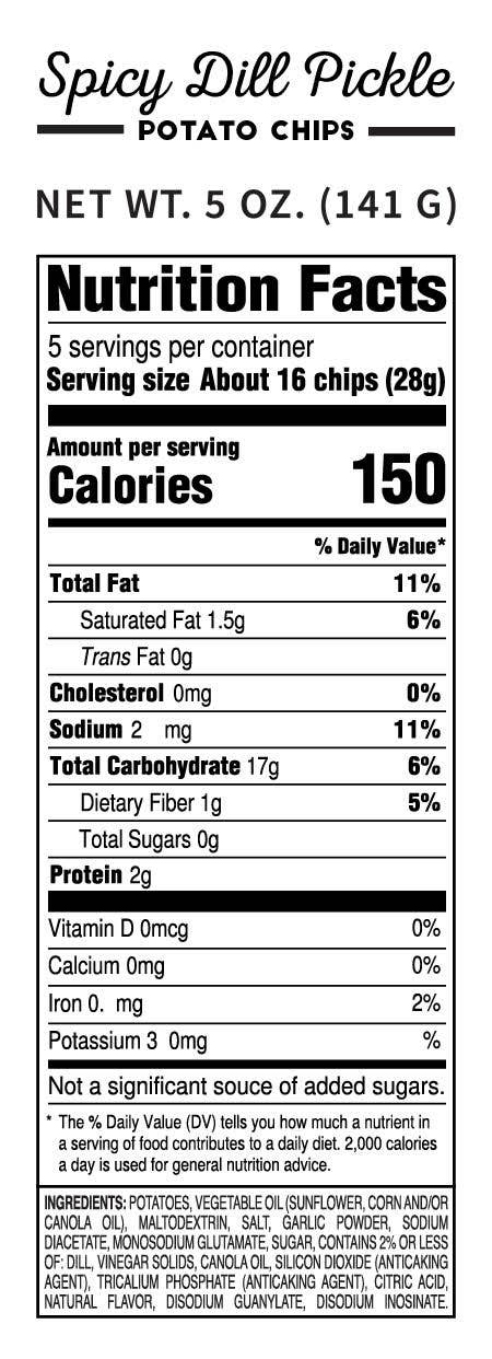 Kettle Cooked Potato Chips - 5oz - Spicy Dill Pickle