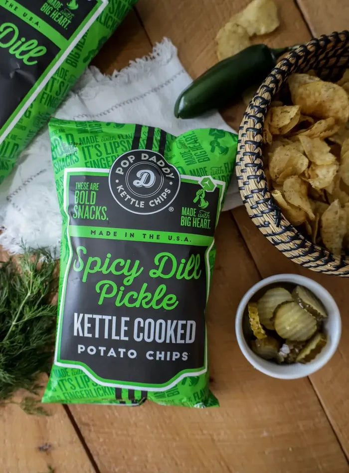 Kettle Cooked Potato Chips - 5oz - Spicy Dill Pickle