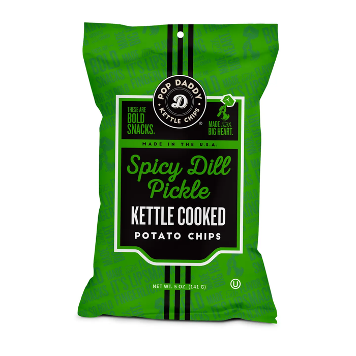 Kettle Cooked Potato Chips - 5oz - Spicy Dill Pickle