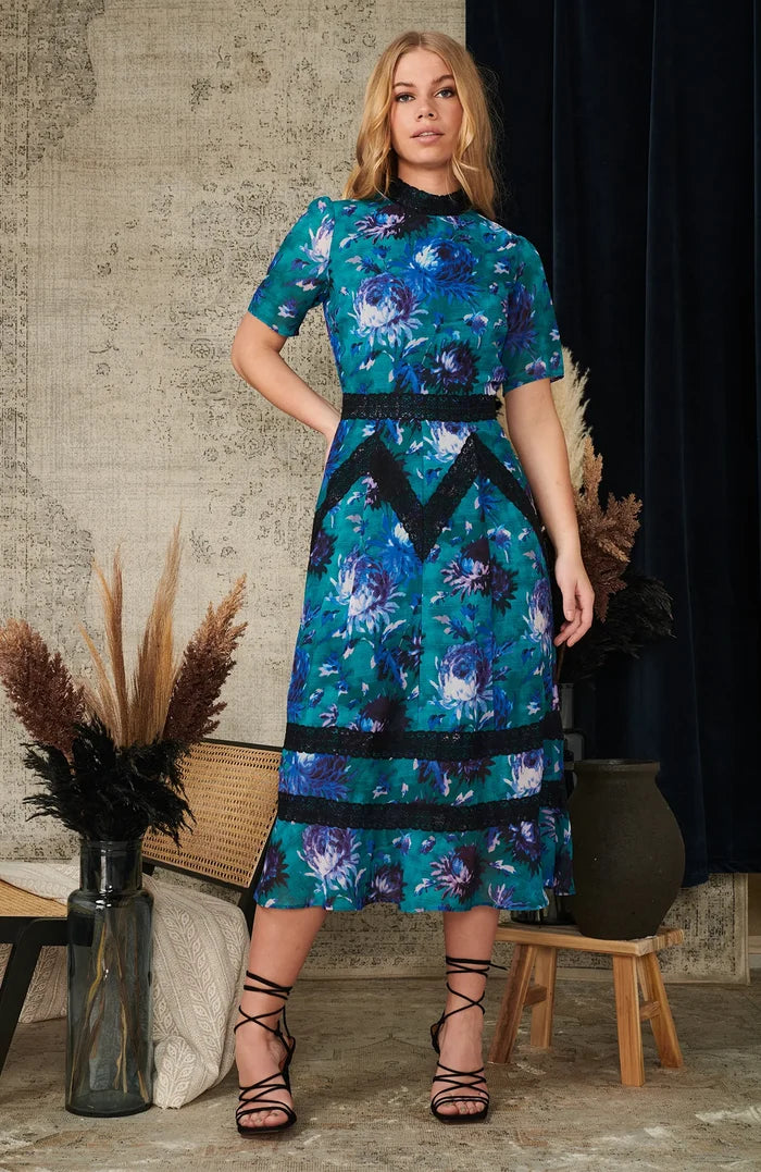 Keziah High Neck Midi Dress
