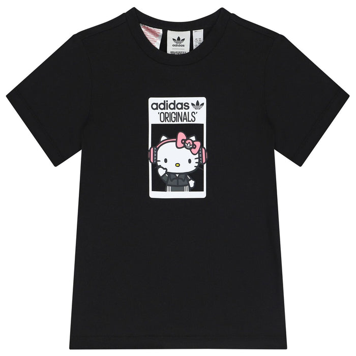 Kid's Black Hello Kitty Shorts Set IR9753