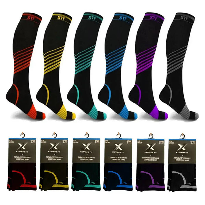Knee-High Compression Socks - Large/X-Large (1 Pair- Assorted Designs)