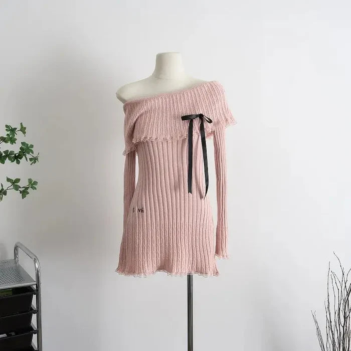 Bow Off Shoulder Dress fashionnsio