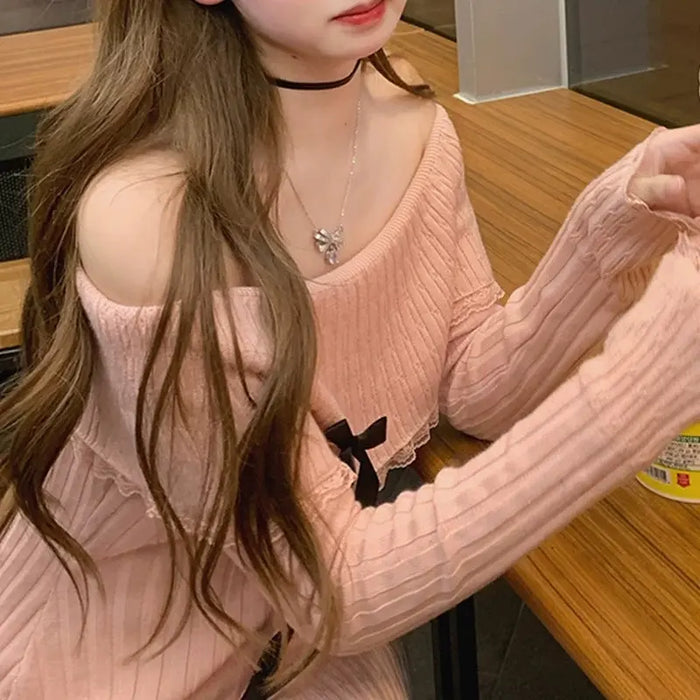 Bow Off Shoulder Dress fashionnsio