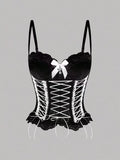 Lace Bow Corset Top fashionnsio