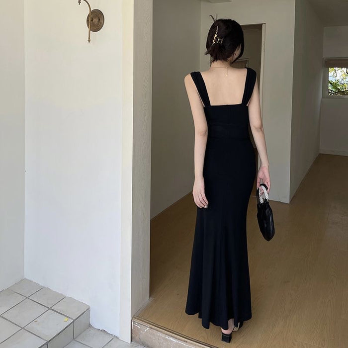 Lace Fishbone Long Dress - Fashionnsio