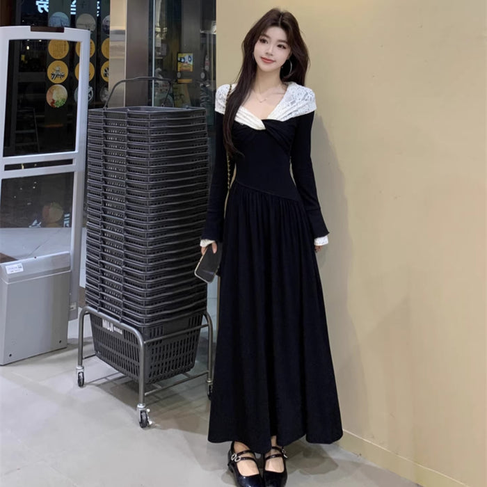 Lace Knot Maxi Dress - Fashionnsio