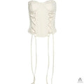 Lace Up Strapless Corset Top - Fashionnsio
