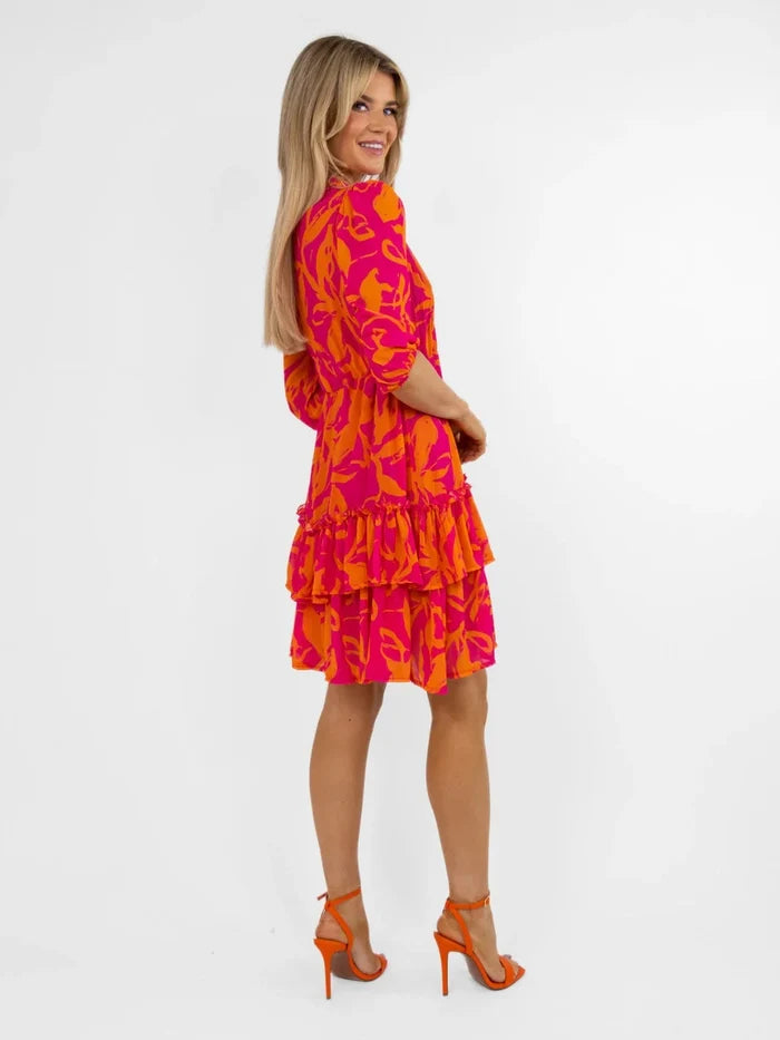 Latina Mini Dress (Pink/Orange)