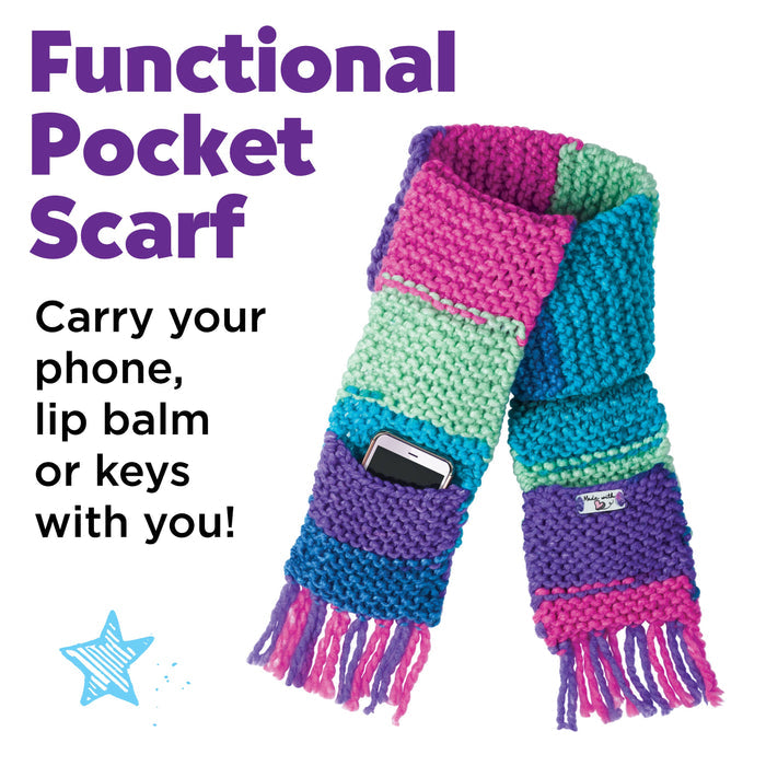 Learn To Knit A Pocket Scarf Craft Kit